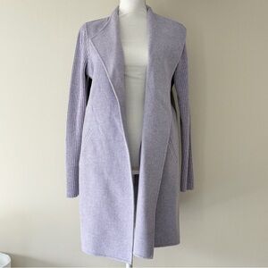 Kinross Cashmere Rib Sleeve Coat